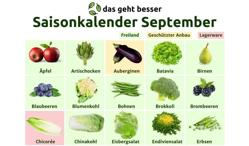 Saisonkalender September